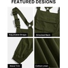 image:imageZESICA Womens Sleeveless Overalls Casual Adjustable Straps Pant JumpsuitsArmy Green