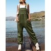 image:imageZESICA Womens Sleeveless Overalls Casual Adjustable Straps Pant JumpsuitsArmy Green