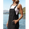 image:imageZESICA Womens Sleeveless Overalls Casual Adjustable Straps Pant JumpsuitsBlack