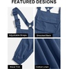 image:imageZESICA Womens Sleeveless Overalls Casual Adjustable Straps Pant JumpsuitsDusty Blue