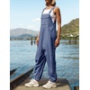 image:imageZESICA Womens Sleeveless Overalls Casual Adjustable Straps Pant JumpsuitsDusty Blue