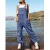 image:imageZESICA Womens Sleeveless Overalls Casual Adjustable Straps Pant JumpsuitsDusty Blue