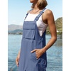 image:imageZESICA Womens Sleeveless Overalls Casual Adjustable Straps Pant JumpsuitsDusty Blue