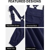image:imageZESICA Womens Sleeveless Overalls Casual Adjustable Straps Pant JumpsuitsNavy