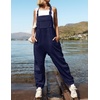 image:imageZESICA Womens Sleeveless Overalls Casual Adjustable Straps Pant JumpsuitsNavy