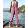 image:imageZESICA Womens Sleeveless Overalls Casual Adjustable Straps Pant JumpsuitsPink