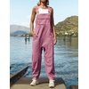 image:imageZESICA Womens Sleeveless Overalls Casual Adjustable Straps Pant JumpsuitsPink