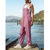 image:imageZESICA Womens Sleeveless Overalls Casual Adjustable Straps Pant JumpsuitsPink