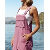 image:imageZESICA Womens Sleeveless Overalls Casual Adjustable Straps Pant JumpsuitsPink