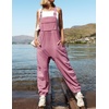 image:imageZESICA Womens Sleeveless Overalls Casual Adjustable Straps Pant JumpsuitsPink