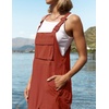 image:imageZESICA Womens Sleeveless Overalls Casual Adjustable Straps Pant JumpsuitsRust