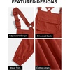 image:imageZESICA Womens Sleeveless Overalls Casual Adjustable Straps Pant JumpsuitsRust