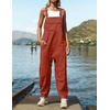 image:imageZESICA Womens Sleeveless Overalls Casual Adjustable Straps Pant JumpsuitsRust