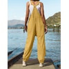 image:imageZESICA Womens Sleeveless Overalls Casual Adjustable Straps Pant JumpsuitsYellow