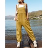 image:imageZESICA Womens Sleeveless Overalls Casual Adjustable Straps Pant JumpsuitsYellow