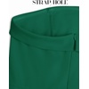 image:imageZESICA Womens Strapless Jumpsuit Casual Off Shoulder High Waist Wide Leg Side Slit Long Romper Playsuits with PocketsDarkgreen