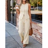 image:imageZESICA Womens Summer 2 Piece Suits Sets Work Office OutfitsApricot