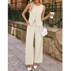 image:imageZESICA Womens Summer 2 Piece Suits Sets Work Office OutfitsApricot