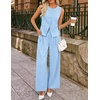 image:imageZESICA Womens Summer 2 Piece Suits Sets Work Office OutfitsBlue