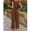 image:imageZESICA Womens Summer 2 Piece Suits Sets Work Office OutfitsBrown