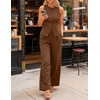 image:imageZESICA Womens Summer 2 Piece Suits Sets Work Office OutfitsBrown