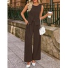 image:imageZESICA Womens Summer 2 Piece Suits Sets Work Office OutfitsCoffee