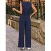 image:imageZESICA Womens Summer 2 Piece Suits Sets Work Office OutfitsNavy