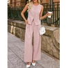 image:imageZESICA Womens Summer 2 Piece Suits Sets Work Office OutfitsPink