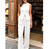 image:imageZESICA Womens Summer 2 Piece Suits Sets Work Office OutfitsWhite