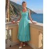 image:imageZESICA Womens Summer Boho Spaghetti Strap Maxi DressAqua