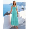 image:imageZESICA Womens Summer Boho Spaghetti Strap Maxi DressAqua