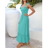 image:imageZESICA Womens Summer Boho Spaghetti Strap Maxi DressAqua