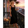 image:imageZESICA Womens Summer Boho Spaghetti Strap Maxi DressBlack