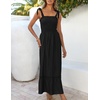 image:imageZESICA Womens Summer Boho Spaghetti Strap Maxi DressBlack
