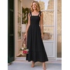 image:imageZESICA Womens Summer Boho Spaghetti Strap Maxi DressBlack