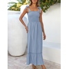 image:imageZESICA Womens Summer Boho Spaghetti Strap Maxi DressBlue