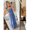 image:imageZESICA Womens Summer Boho Spaghetti Strap Maxi DressDustyblue
