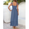 image:imageZESICA Womens Summer Boho Spaghetti Strap Maxi DressDustyblue