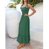 image:imageZESICA Womens Summer Boho Spaghetti Strap Maxi DressForestgreen