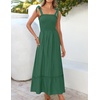 image:imageZESICA Womens Summer Boho Spaghetti Strap Maxi DressForestgreen