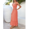 image:imageZESICA Womens Summer Boho Spaghetti Strap Maxi DressGrapefruit