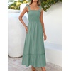 image:imageZESICA Womens Summer Boho Spaghetti Strap Maxi DressGreen