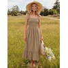image:imageZESICA Womens Summer Boho Spaghetti Strap Maxi DressKhaki