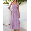 image:imageZESICA Womens Summer Boho Spaghetti Strap Maxi DressLavender