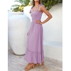 image:imageZESICA Womens Summer Boho Spaghetti Strap Maxi DressLavender