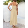 image:imageZESICA Womens Summer Boho Spaghetti Strap Maxi DressLightyellow