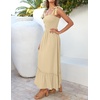 image:imageZESICA Womens Summer Boho Spaghetti Strap Maxi DressLightyellow