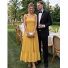 image:imageZESICA Womens Summer Boho Spaghetti Strap Maxi DressMustard