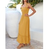 image:imageZESICA Womens Summer Boho Spaghetti Strap Maxi DressMustard