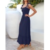 image:imageZESICA Womens Summer Boho Spaghetti Strap Maxi DressNavy